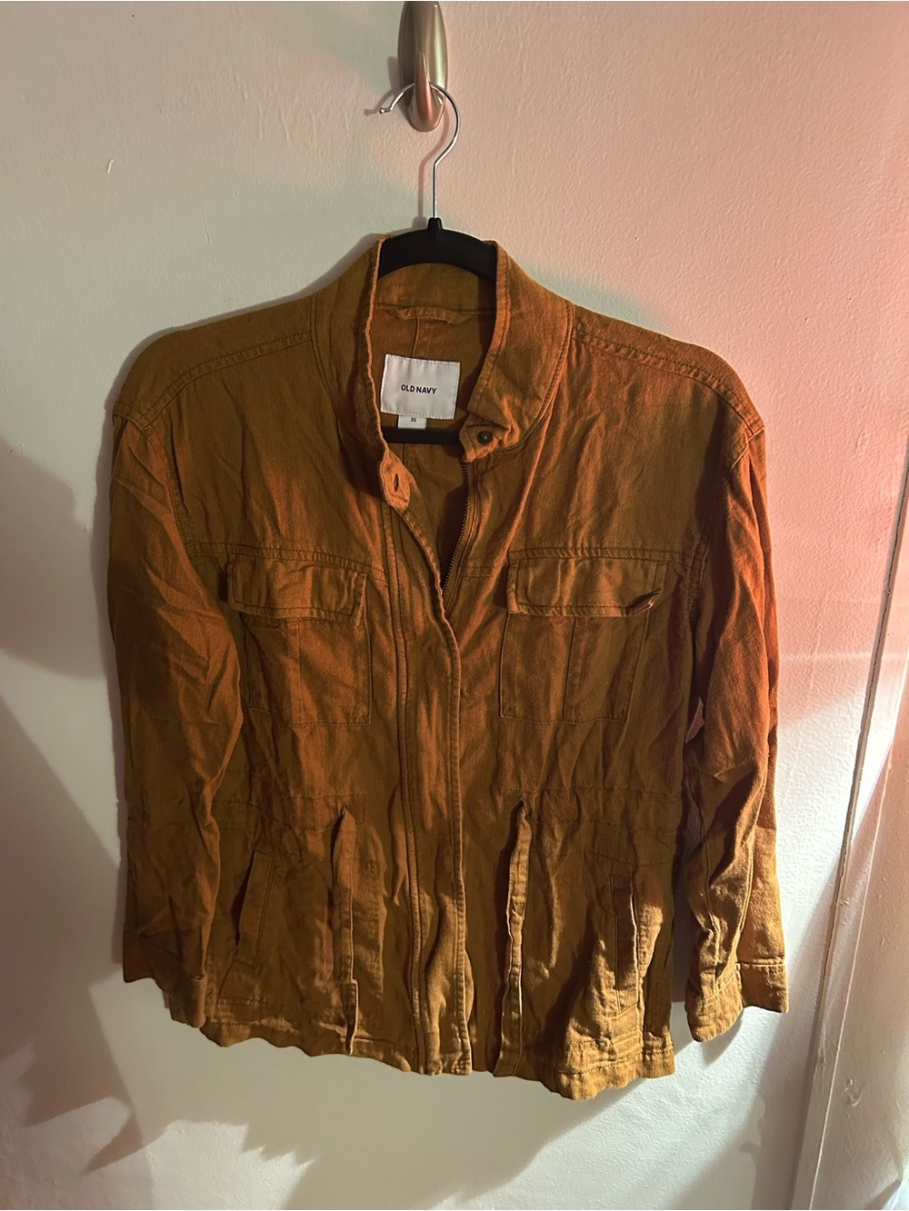Old Navy Rust Brown Button-Front Casual Shirt Jacket